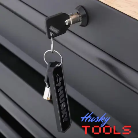 Husky D-Heavy Duty 10-Drawer 1-Door Mobile Workbench Key Lock