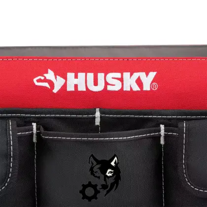 Husky 17 in. 18 Pocket Open Top Tool Tote Bag other pockets