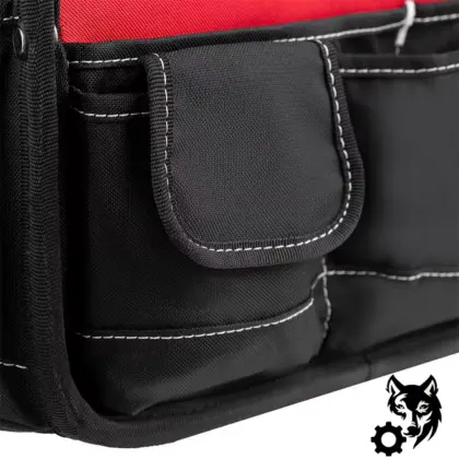 Husky 17 in. 18 Pocket Open Top Tool Tote Bag pocket