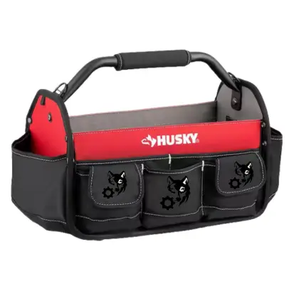 Husky 17 in. 18 Pocket Open Top Tool Tote Bag view